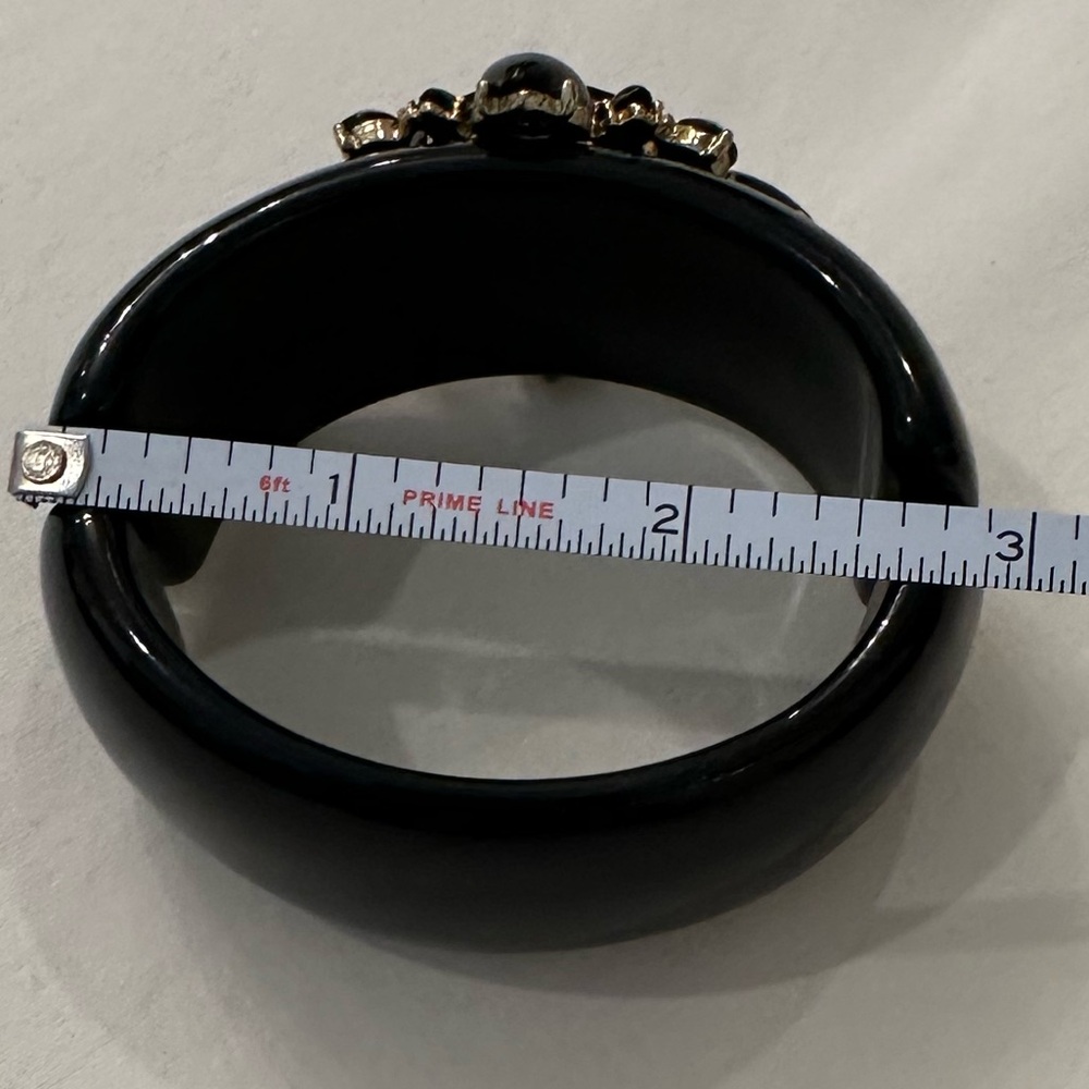 Vintage black jeweled cuff - Picture 5 of 7